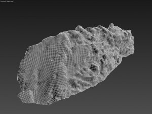 3d scanned rock cliff j 3D Model