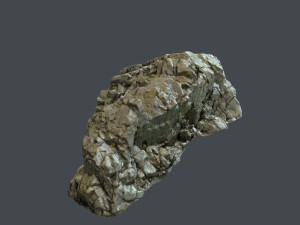 3d scanned rock cliff j 3D Model