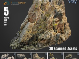 cliff pack b bundle 3Dモデル