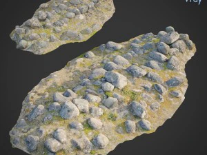 gemahlene Steine ​​a 3D Modell