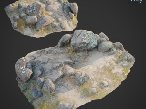 ground stones b Model 3D