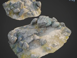 gemahlene Steine ​​b 3D Modell