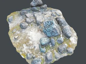 ground stones b 3D Model