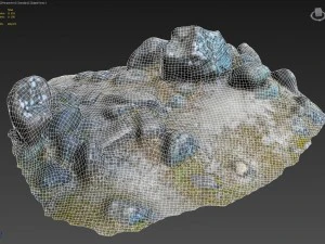ground stones b 3D Model