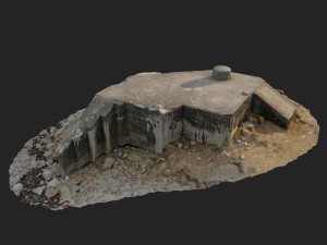 3d scanned bunker a Modèle 3D
