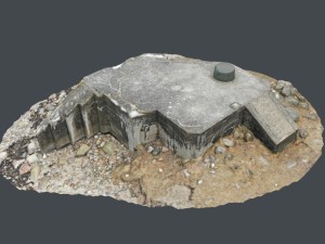 3d scanned bunker a Modèle 3D