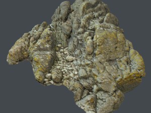 3d scanned rock cliff l 3D Model
