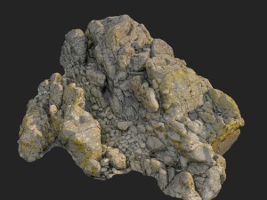 3d scanned rock cliff l 3D Model