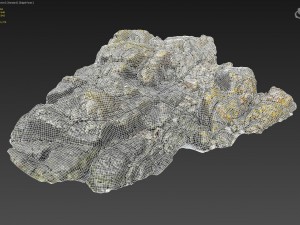 3d scanned rock cliff l 3D Model