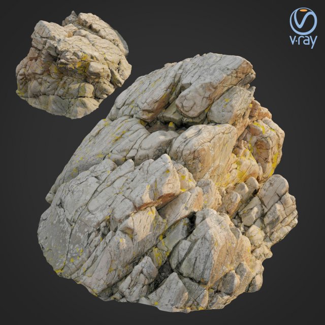 3d scanned rock cliff m Modello 3D .c4d .max .obj .3ds .fbx .stl .blend 
