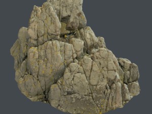 3d scanned rock cliff m Modello 3D