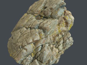 3d scanned rock cliff m Modello 3D