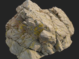 3d scanned rock cliff m Modello 3D