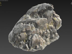 3d scanned rock cliff m Modello 3D