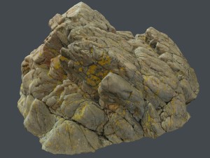 3d scanned rock cliff m Modello 3D