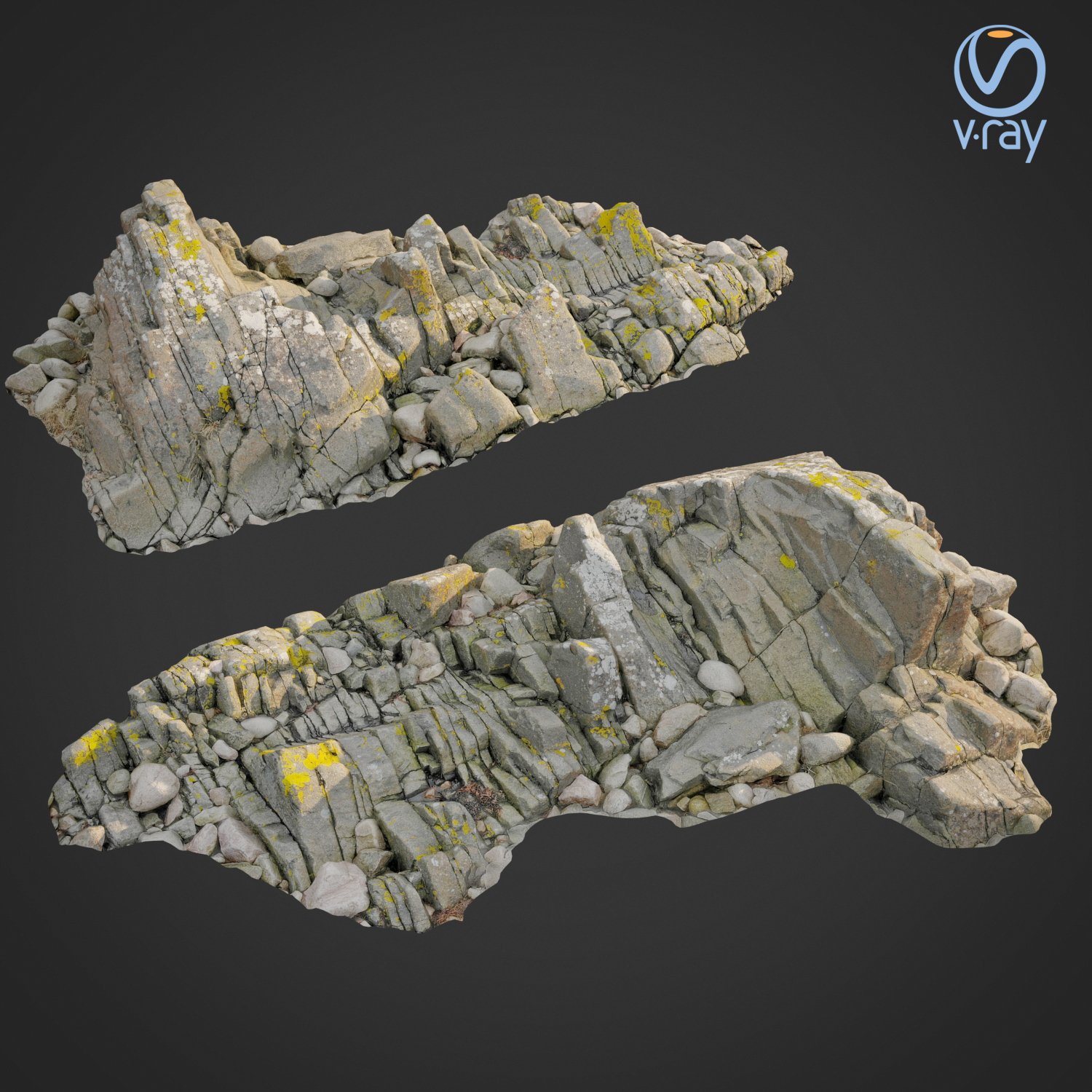 3d Scanned Rock Cliff N 3d Model In Environment 3dexport