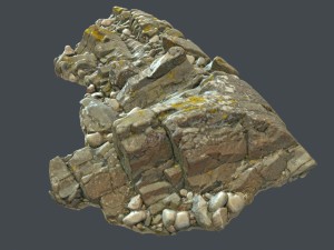 3d scanned rock cliff n Modelo 3D