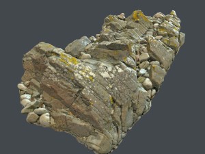 3d scanned rock cliff n Modelo 3D