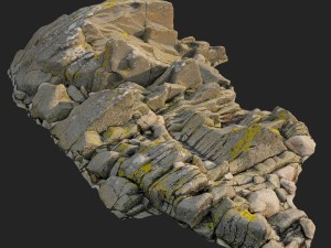 3d scanned rock cliff n Modelo 3D