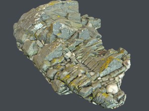 3d scanned rock cliff n Modelo 3D