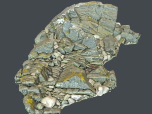 3d scanned rock cliff n Modelo 3D