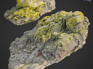 3D-gescannte Felsklippe p 3D Modell