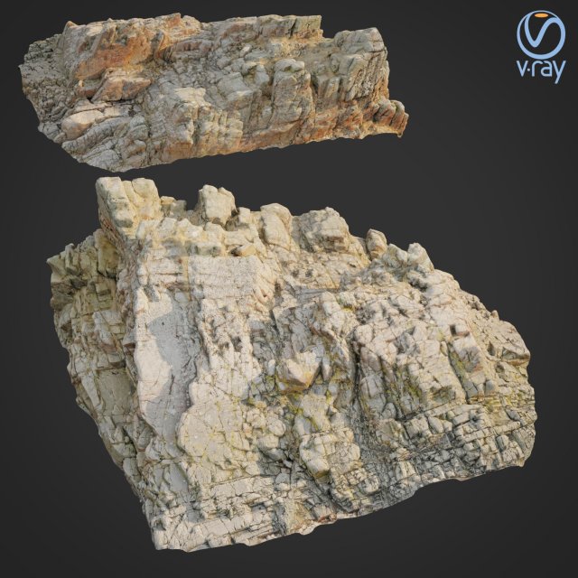 3d scanned rock cliff q 3D मॉडल .c4d .max .obj .3ds .fbx .stl .blend 