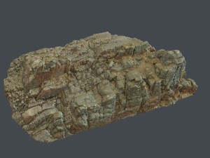 3d scanned rock cliff q 3D मॉडल