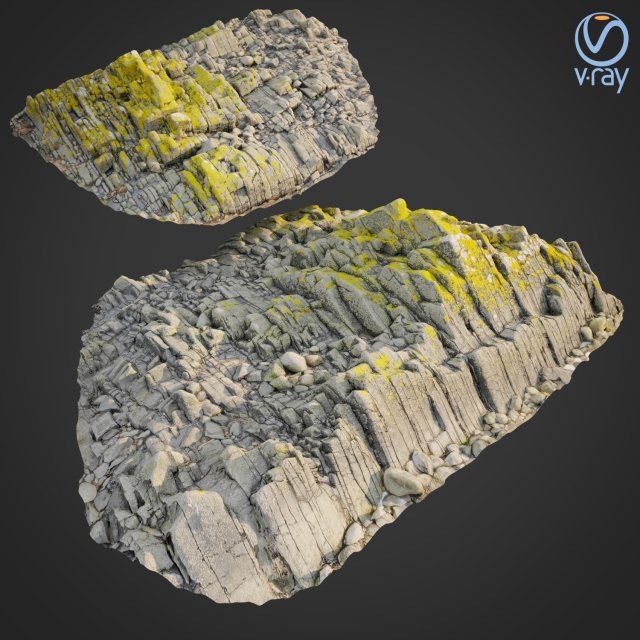 3d scanned rock cliff r Modelo 3D .c4d .max .obj .3ds .fbx .stl .blend 