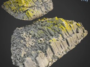 Scogliera rocciosa scansionata in 3D r Modello 3D