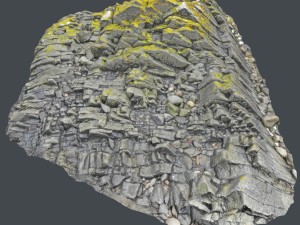 3d scanned rock cliff r Modelo 3D