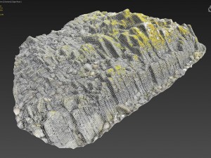 3d scanned rock cliff r Modelo 3D