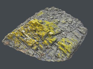 3d scanned rock cliff r Modelo 3D