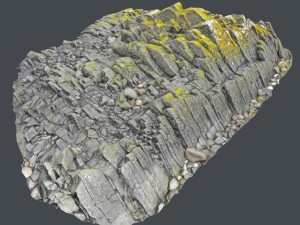 3d scanned rock cliff r Modelo 3D