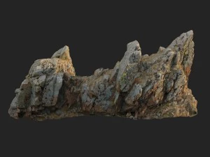 3d scanned rock cliff s 3D Model