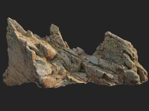 3d scanned rock cliff s 3D-Modell