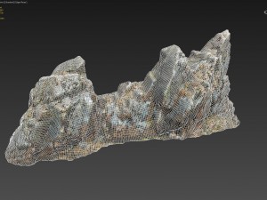 3d scanned rock cliff s 3D-Modell