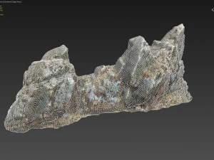 3d scanned rock cliff s 3D Model