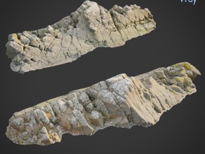 3d scanned rock cliff t 3Dモデル