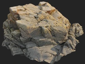 3d scanned rock cliff u 3D Model