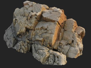 3d scanned rock cliff u 3Dモデル