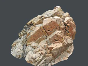 3d scanned rock cliff u 3D Model