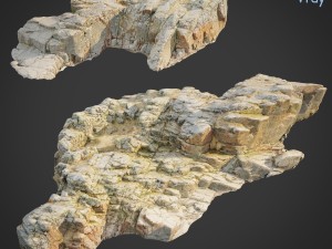 3d scanned rock cliff x 3D मॉडल