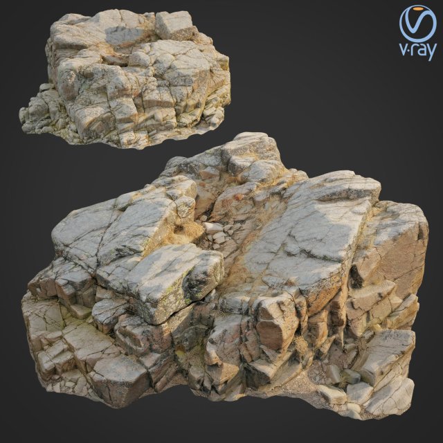 3d scanned rock cliff y Model 3D .c4d .max .obj .3ds .fbx .stl .blend 