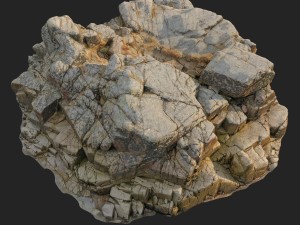 3d scanned rock cliff y Model 3D