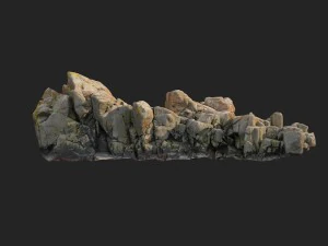 3d scanned rock cliff a2 3D Model