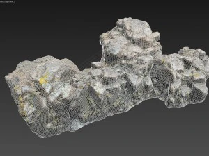 3d scanned rock cliff a2 3D Model