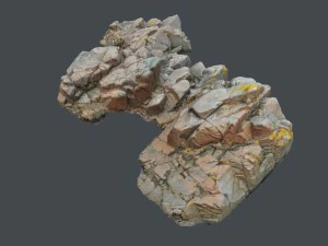 3d scanned rock cliff a2 3D Model