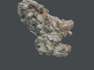 3d scanned rock cliff a2 3D Model