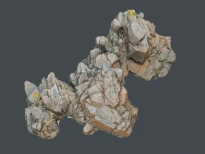 3d scanned rock cliff a2 3D Model